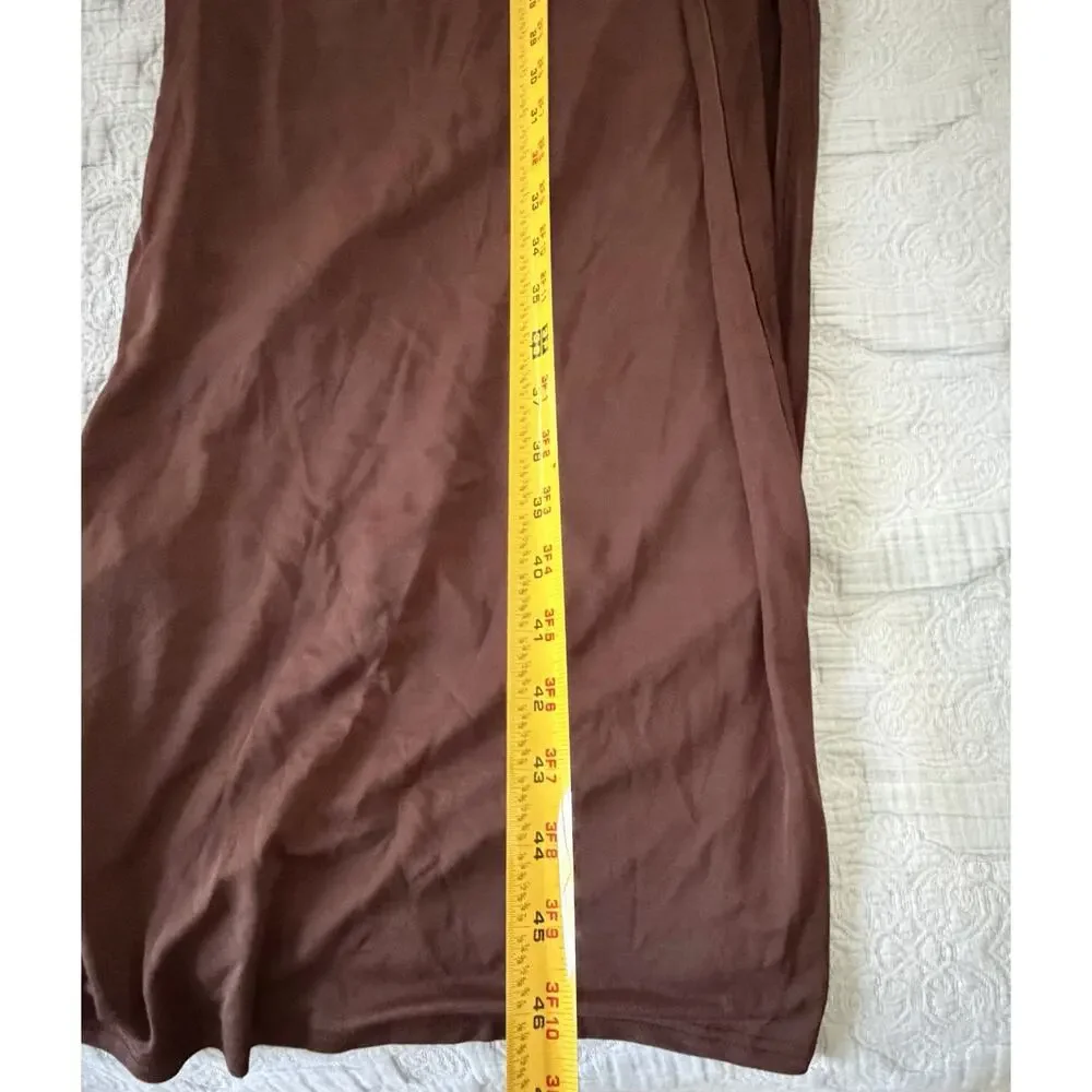 White Fox She's A Goddess Maxi Dress Chocolate Brown Sexy Cut Out Sz Small NWT - Picture 12 of 12